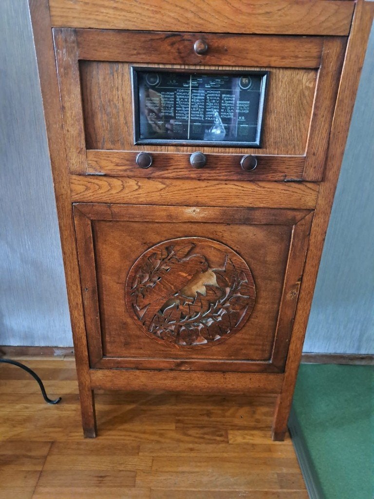 Prachtig Antiek Eiken Radiomeubel, Ophalen of Verzenden