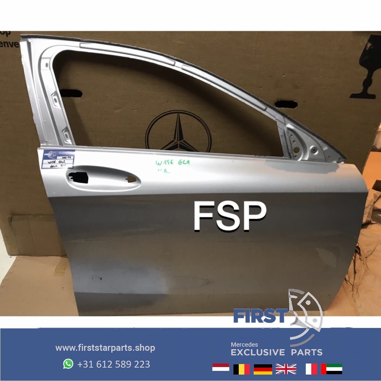 W156 deur kaal Mercedes GLA 2013-2019 PORTIER grijs Mercedes, Gebruikt, -, Deur, Ophalen of Verzenden