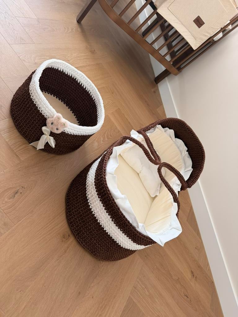 Babymandje/mozes mand met bijpassend opbergmandje, Ophalen, Nieuw, Overige typen