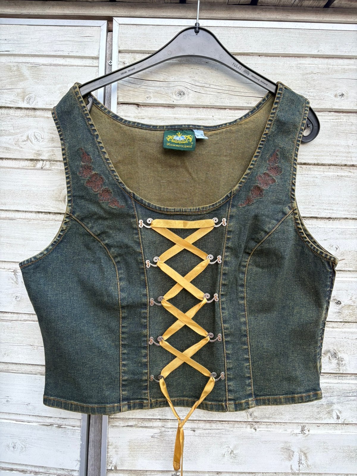 Hammerschmid trachten mieder jeans stof maat 44 nieuwstaat, Hammerschmid, Blauw, Maat 42/44 (L), Ophalen of Verzenden