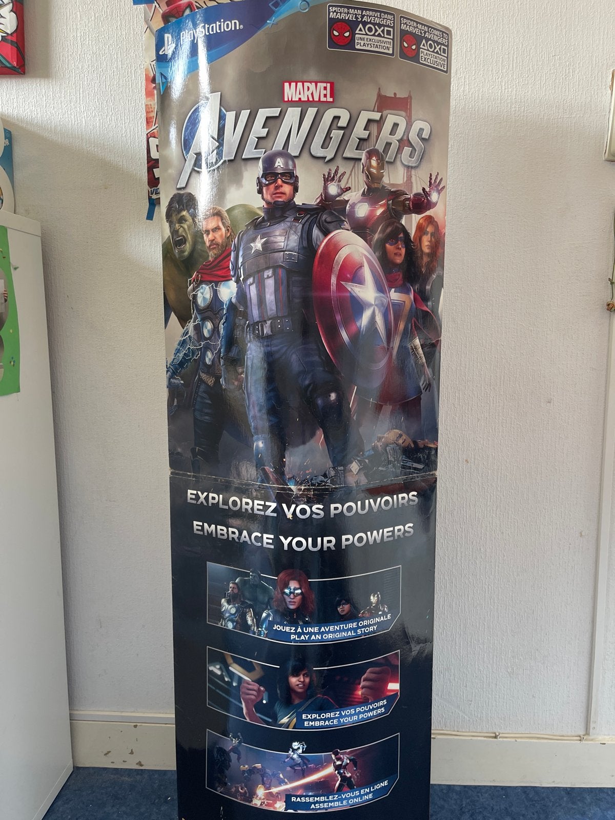 Marvel's Avengers PlayStation Game Bord, Ophalen, Deurposter of groter, Film en Tv, Rechthoekig Staand