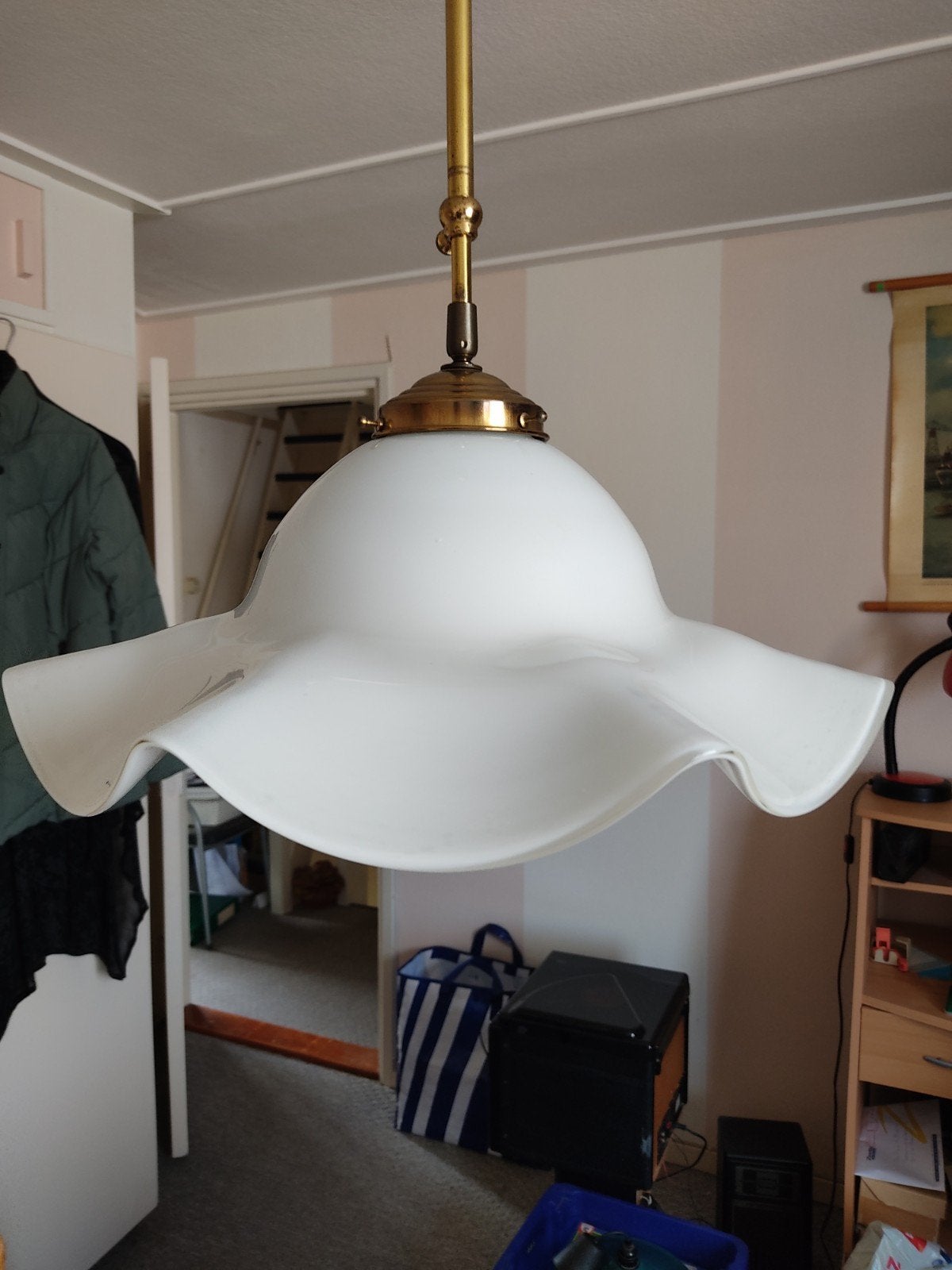 Art deco hanglamp, Ophalen, Gebruikt, Art deco, E27 (groot)