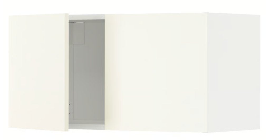 2x IKEA METOD bovenkast wit (Vallstena) + ophangrail, nieuw, Huis en Inrichting, Ophalen, Wit, Nieuw, 50 tot 100 cm