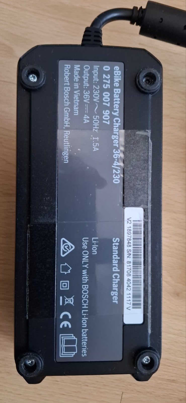 Bosch eBike Acculader 36-4/230 (4A) - Zo goed als nieuw, Zo goed als nieuw