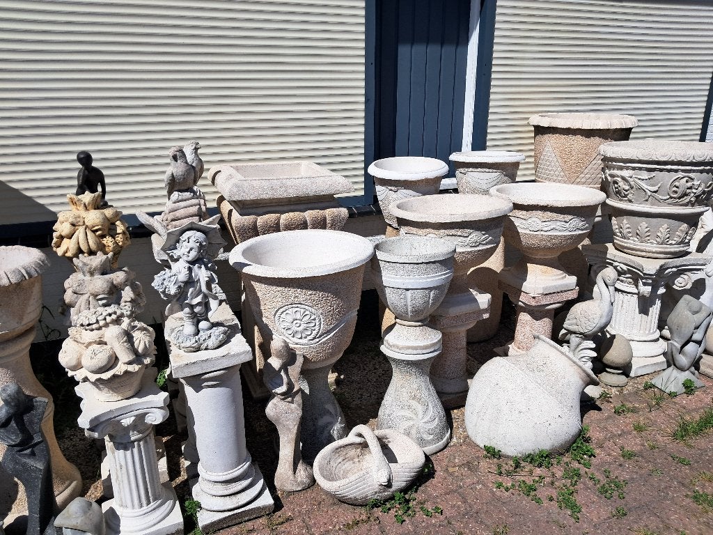 Betonnen bloempotten Bloembakken Balustrades tuinbeelden, Ophalen, Minder dan 30 cm, Rond, Nieuw