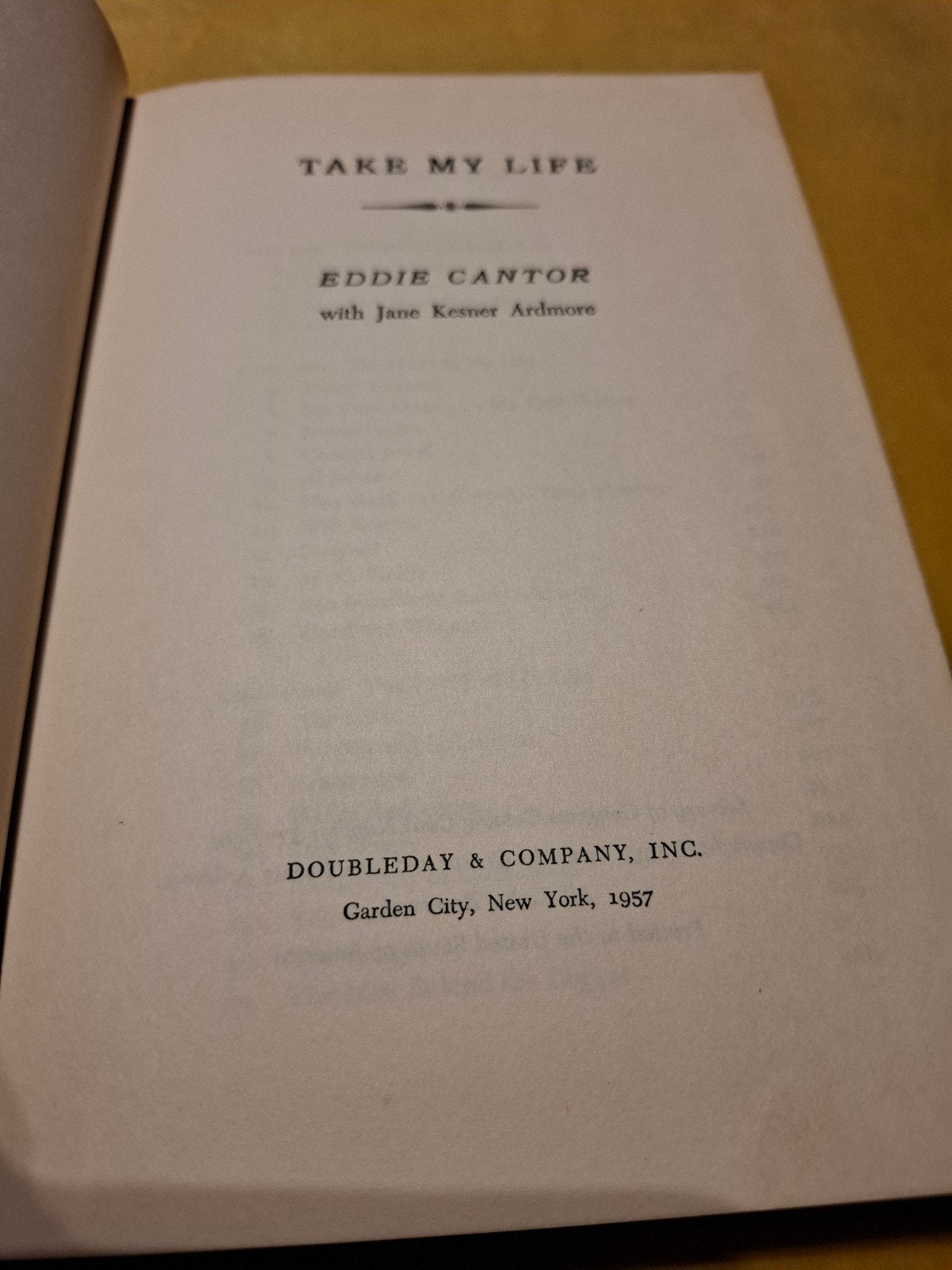 Take My Life - Eddie Cantor (1957), Ophalen of Verzenden, Gelezen, Eddie Cantor, Film, Tv en Media