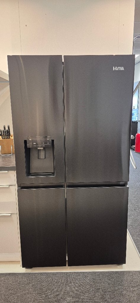 NIEUW ETNA Amerikaanse Koelkast Zwart Water- & IJsdispenser