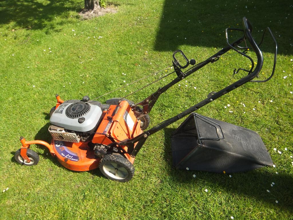 lang grasmachine maaier, Tuin en Terras, Ophalen, Gebruikt, Benzine-grasmaaier, Opvangbak