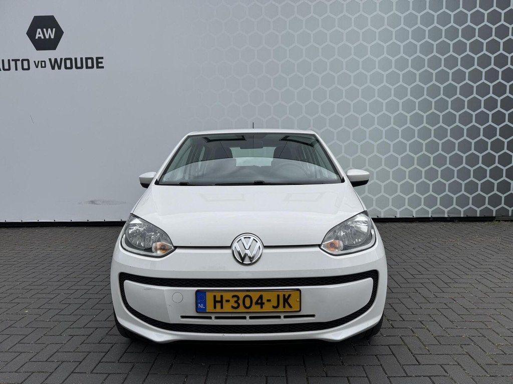 Volkswagen Up! 1.0 high up! BlueMotion ASG Automaat DSG, Auto's, Stof, Gebruikt, 4 stoelen, Wit