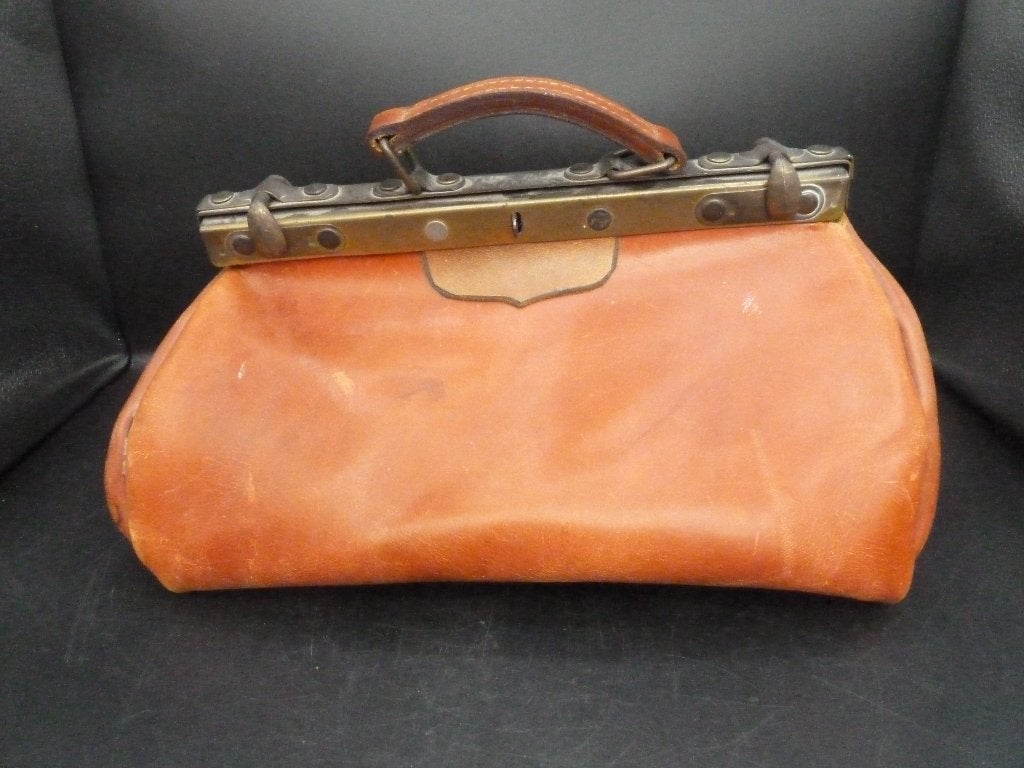 Vintage leren dokterstas, 30 cm of meer, Minder dan 40 cm, Minder dan 35 cm, Ophalen of Verzenden
