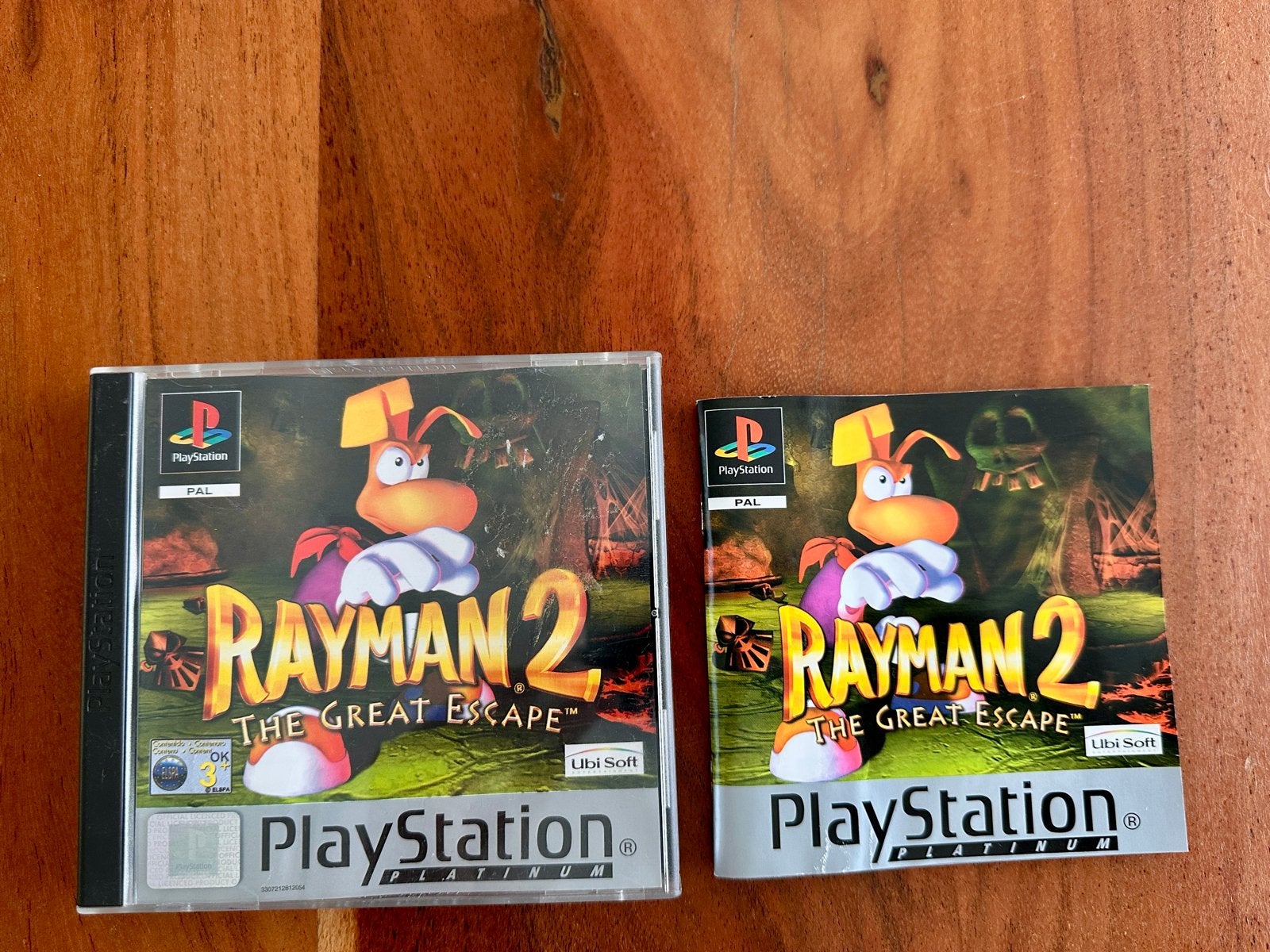 Rayman 2 The Great Escape PS1 Platinum, Gebruikt, 1 speler, Ophalen of Verzenden, Vanaf 3 jaar
