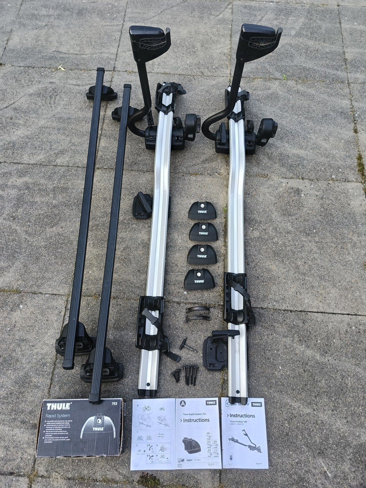Thule Rapid System dakdragers met 2 fietsendragers, Auto diversen, Fietsendragers, Ophalen