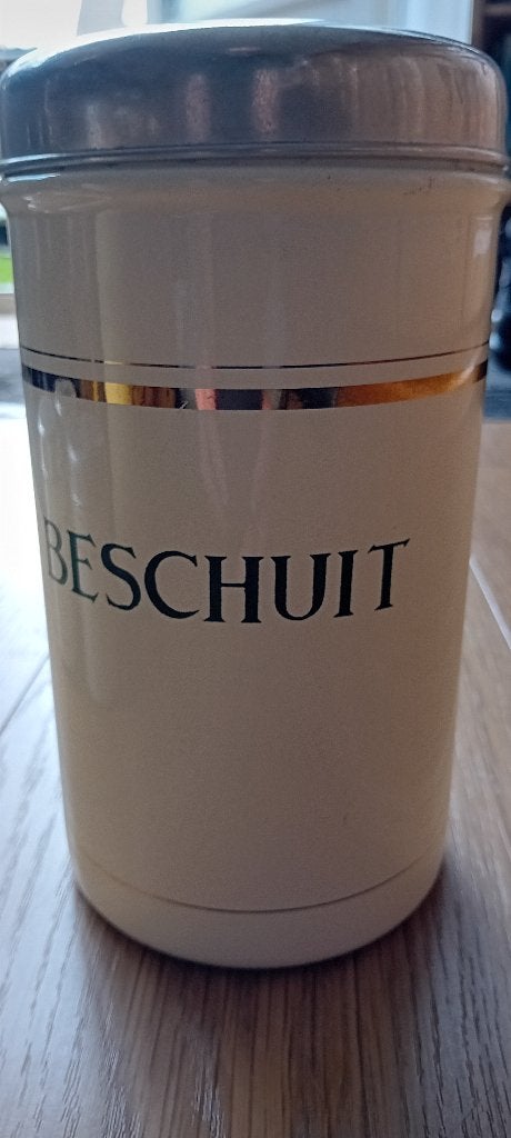 Vintage blik beschuit, Verzamelen, Blikken, Ophalen of Verzenden, Gebruikt, Beschuit, Overige merken