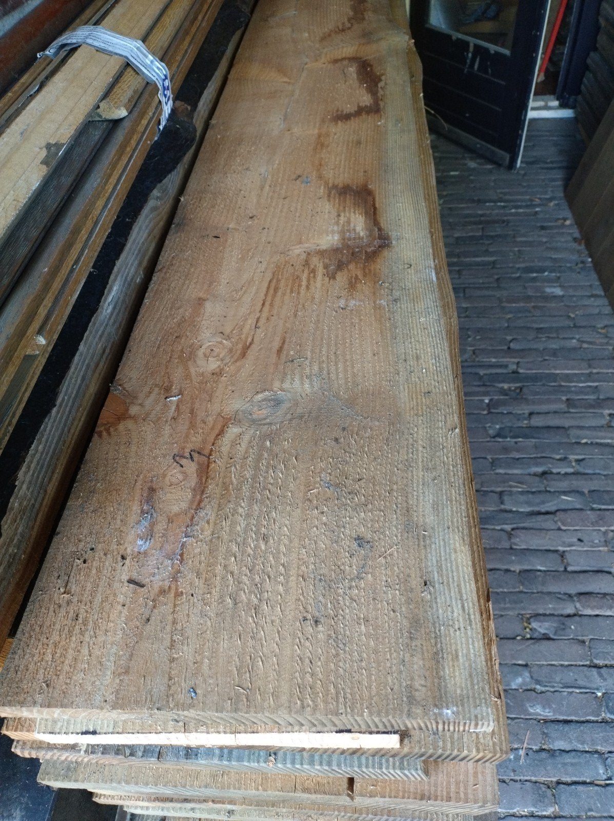 40 douglas schaal delen goed voor 30 m2, Ophalen of Verzenden, 250 cm of meer, Planken