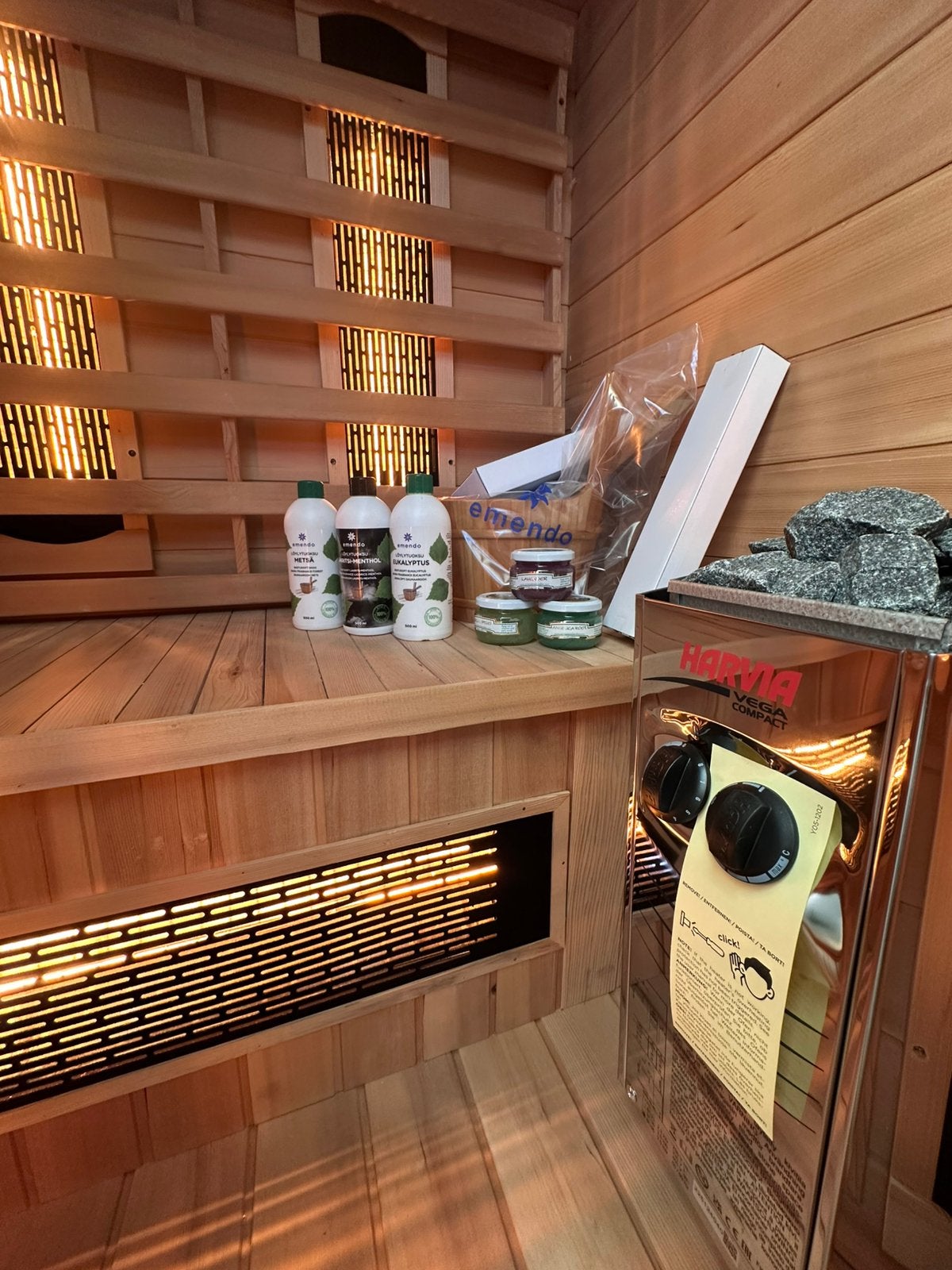 COMBI SAUNA INFRAROOD MET OPGIETKACHEL GRATIS BEZORGD! 🚚, Sport en Fitness, Sauna, Ophalen of Verzenden, Zo goed als nieuw, Fins of Traditioneel
