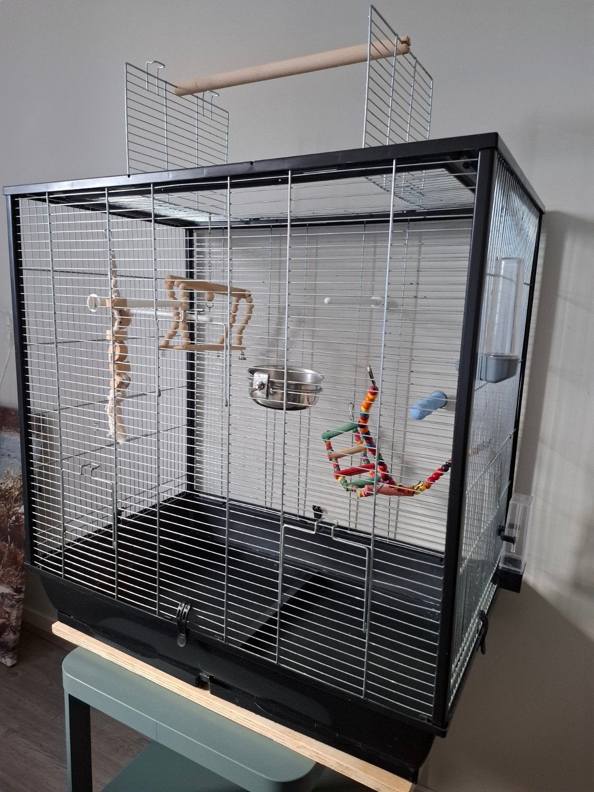 Vogelkooi cabrio, Dieren en Toebehoren, Ophalen, Gebruikt, Metaal, Vogelkooi
