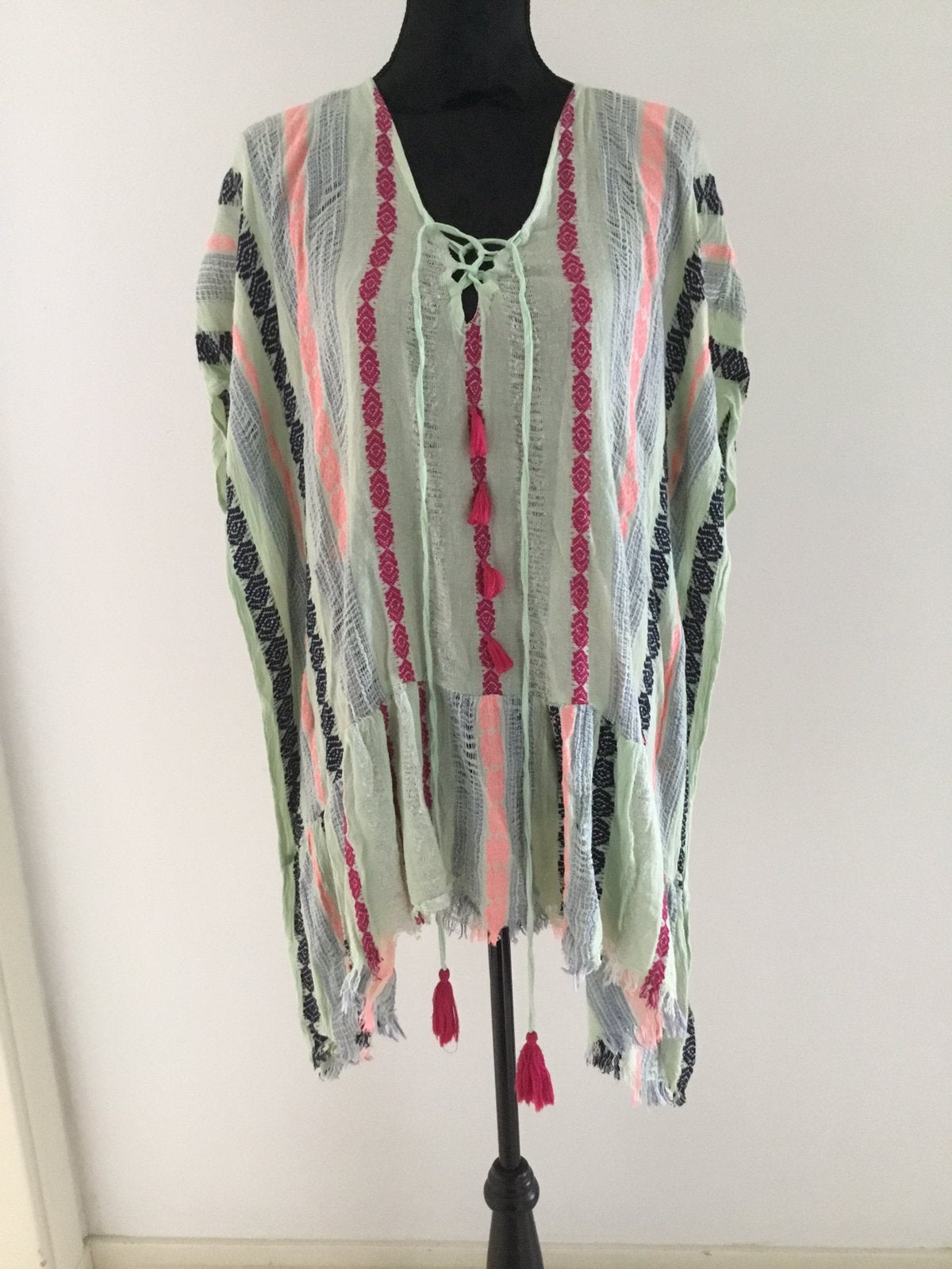 Koala bay ibiza boho tuniek maat xxl, Verzenden, Gedragen, Maat 46/48 (XL) of groter, Korte mouw
