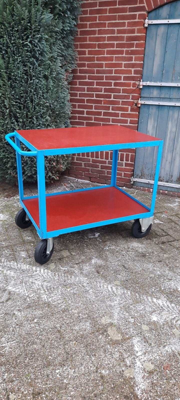 Tafelwagen 2plateaus/transportkar/magazijnkar/orderpickwagen, Ophalen, Gebruikt
