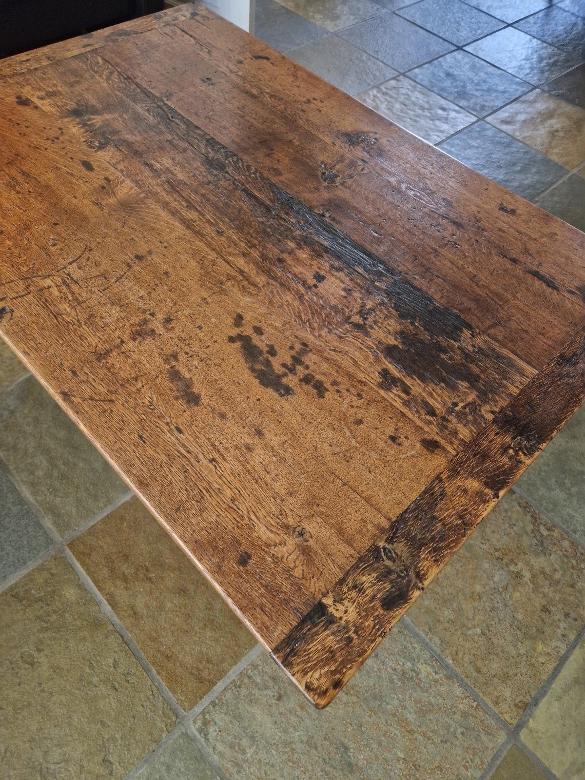 Rustieke antieke eikenhouten salontafel, Ophalen