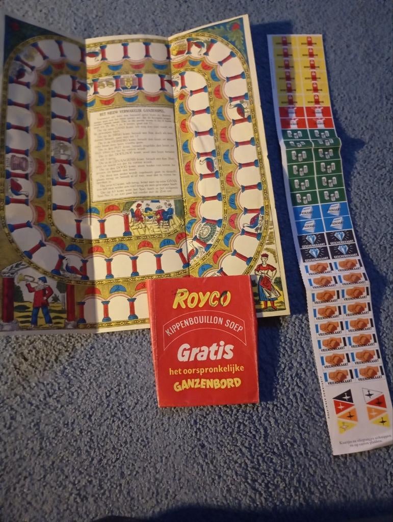Vintage Royco Ganzenbord kaart 1960+:, Verzamelen, Ophalen of Verzenden, Overige typen