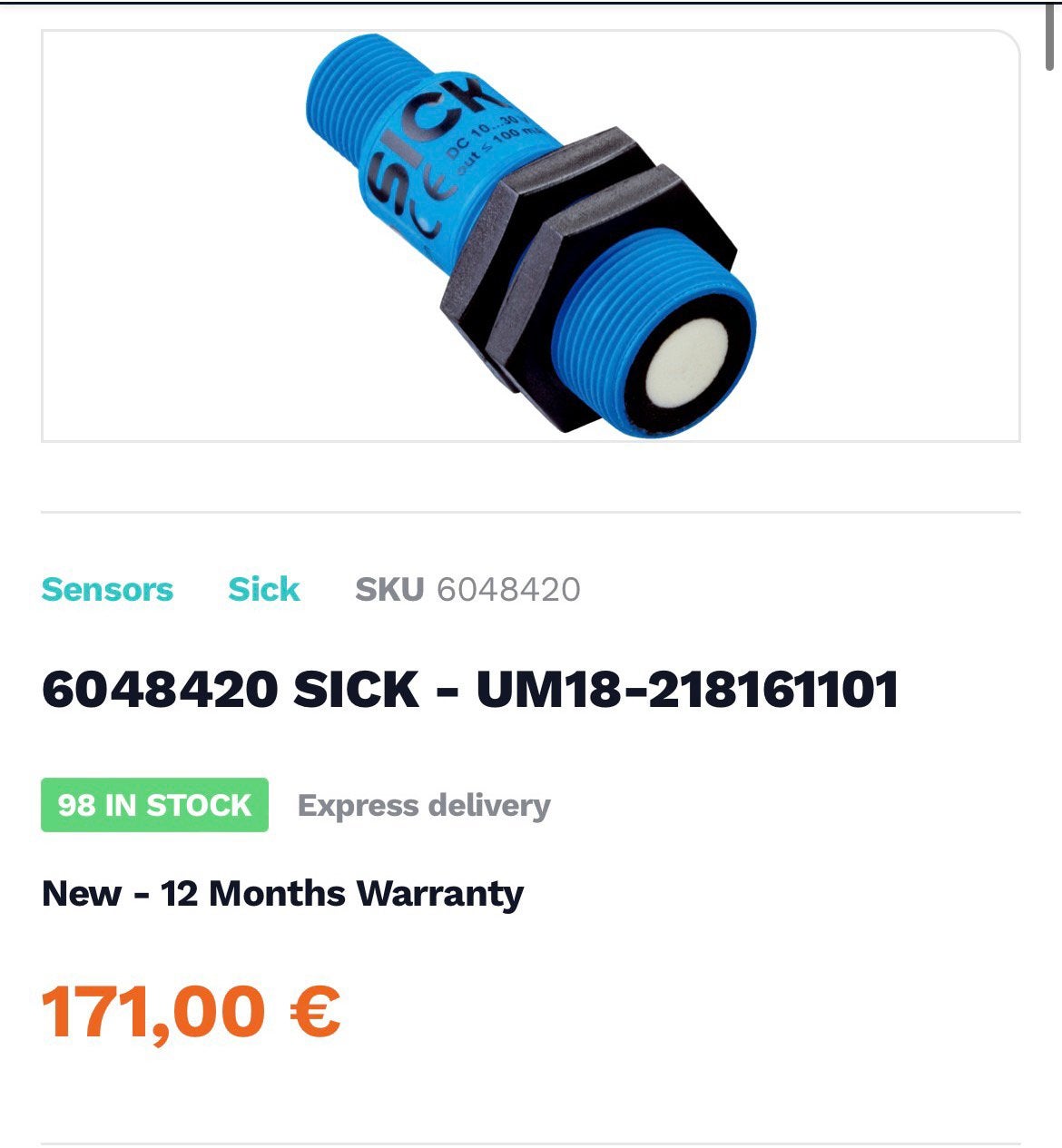 Partij sick sensoren, Ophalen of Verzenden, Zo goed als nieuw