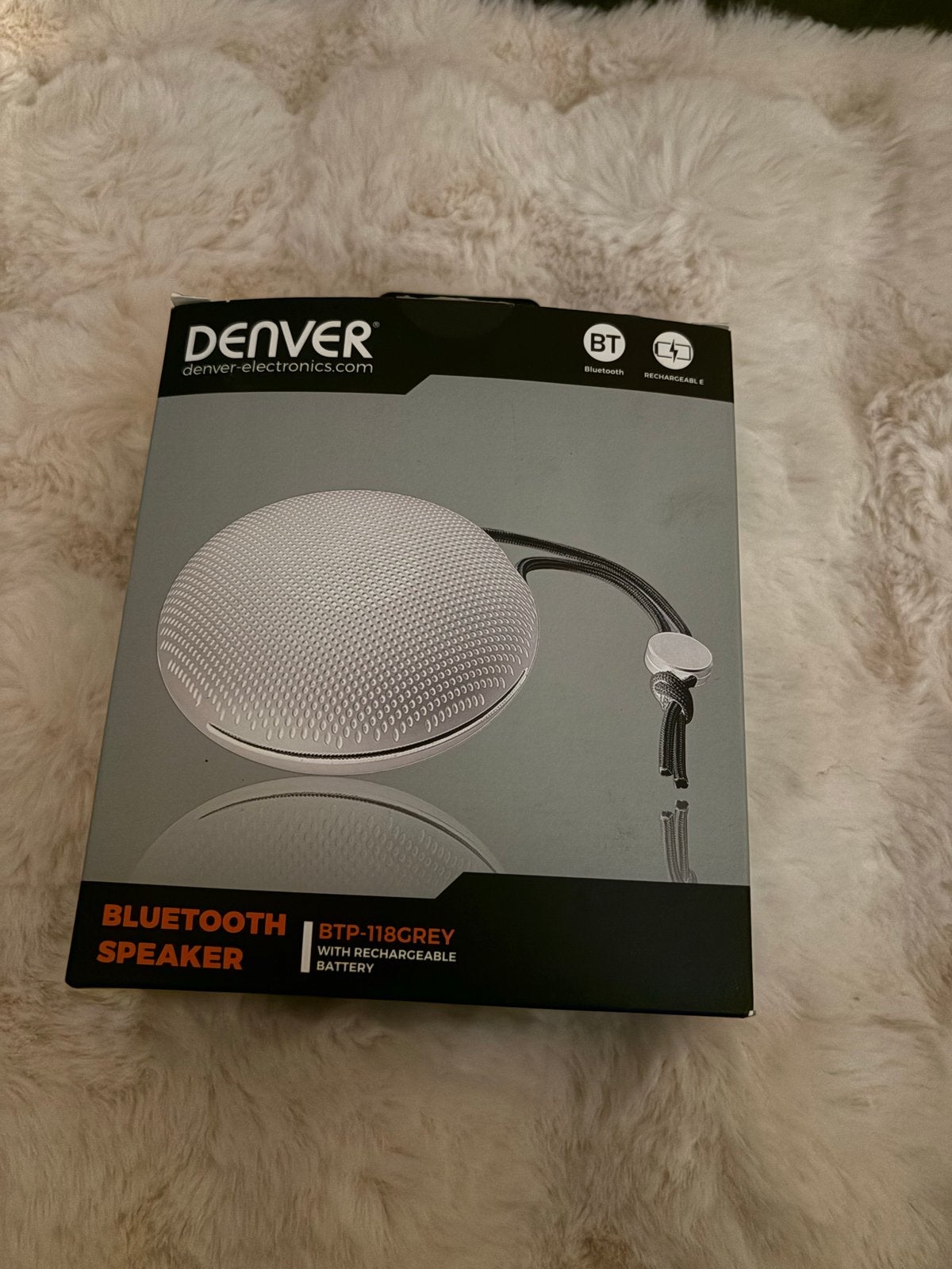 Denver Bluetooth Speaker BTP-118GREY - Nieuw in doos, Overige merken, Nieuw, Ophalen of Verzenden, Draagbare speaker