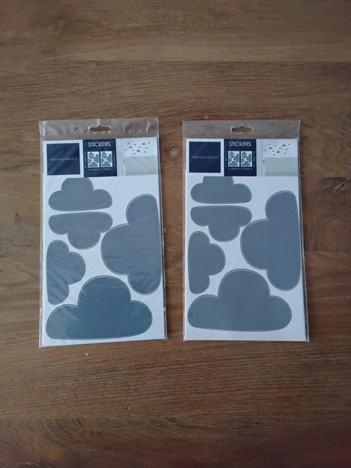 Graham & Brown muurstickers wolken, antracietgrijs, nieuw, Overige merken, Nieuw, Ophalen of Verzenden, Wanddecoratie