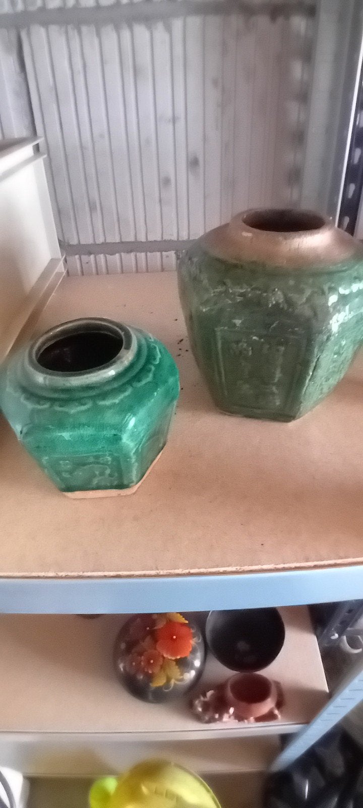 2 oude Chinese gemberpotten, Ophalen of Verzenden