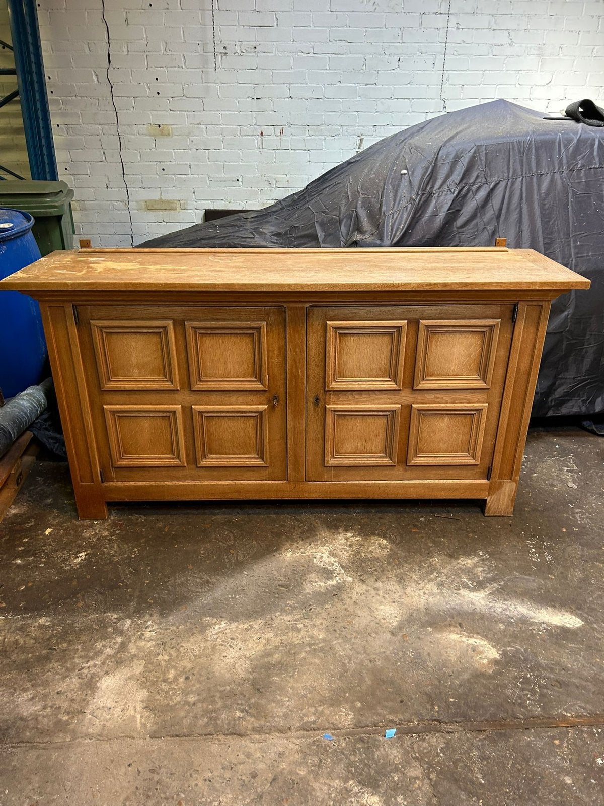 Robuust eikenhouten dressoir - 185x97x54 cm, Ophalen, Gebruikt, 150 tot 200 cm, Overige houtsoorten