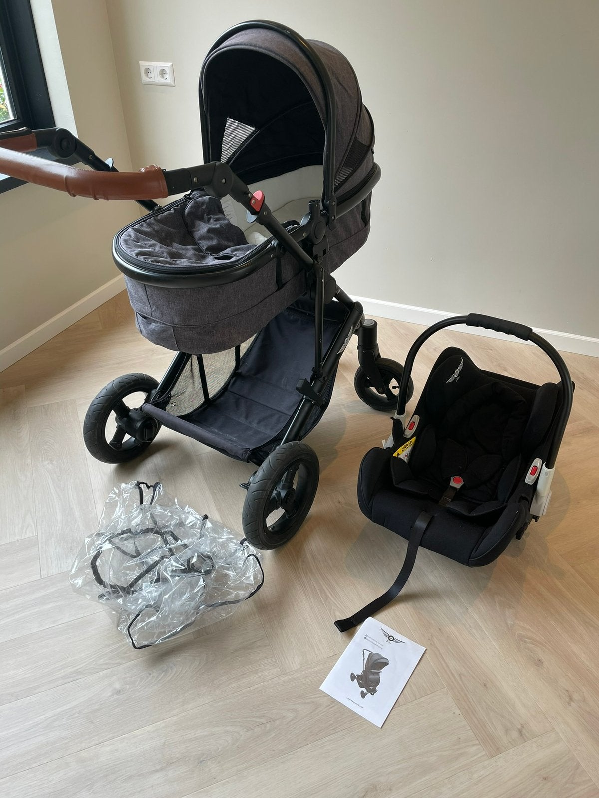 Kinderwagen/combinatiewagen met maxicosi, Gebruikt, Luchtbanden, Combiwagen, Ophalen