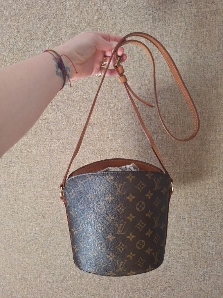 Louis Vuitton Drouot Vintage Tas - Origineel, Ophalen of Verzenden, Gebruikt, Bruin, Schoudertasje
