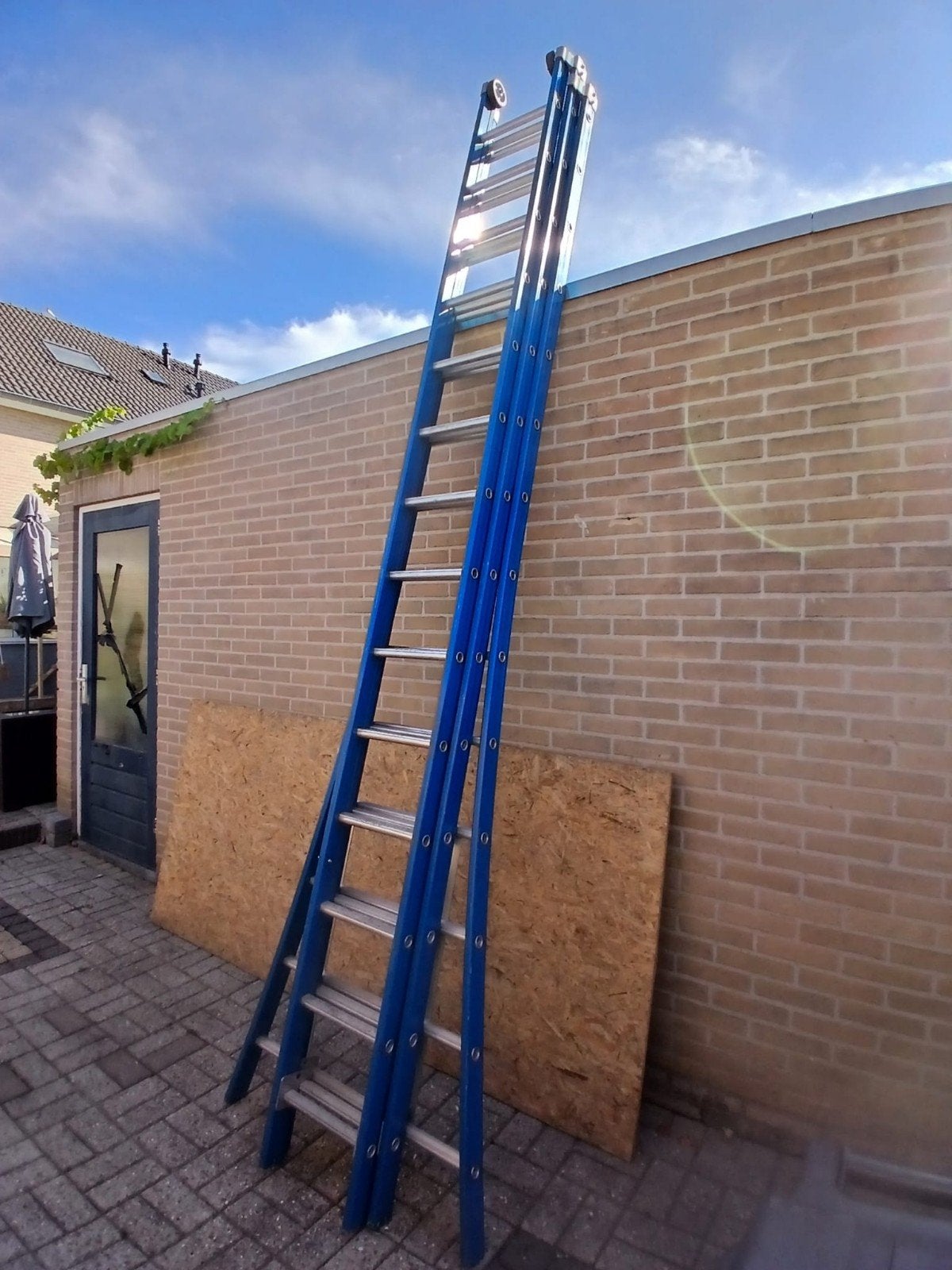 Altrex 3-delige reform-/schuifladder, 3x14 sporten, Doe-het-zelf en Verbouw, Ladders en Trappen, Ophalen