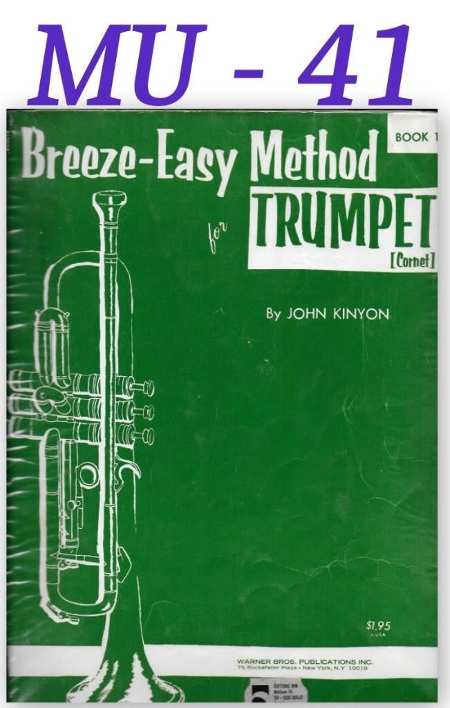 MU-41 Trompet Bladmuziek: Breeze - Easy Method ( book 1 ), Muziek en Instrumenten, Bladmuziek, Gebruikt, Ophalen of Verzenden