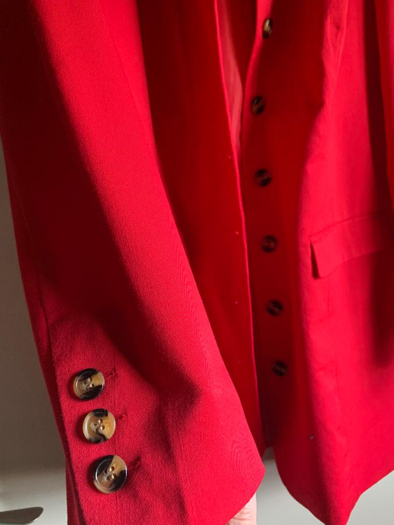 Rode dames blazer, Maat 46/48 (XL) of groter, Ophalen of Verzenden, Zo goed als nieuw, Jasje