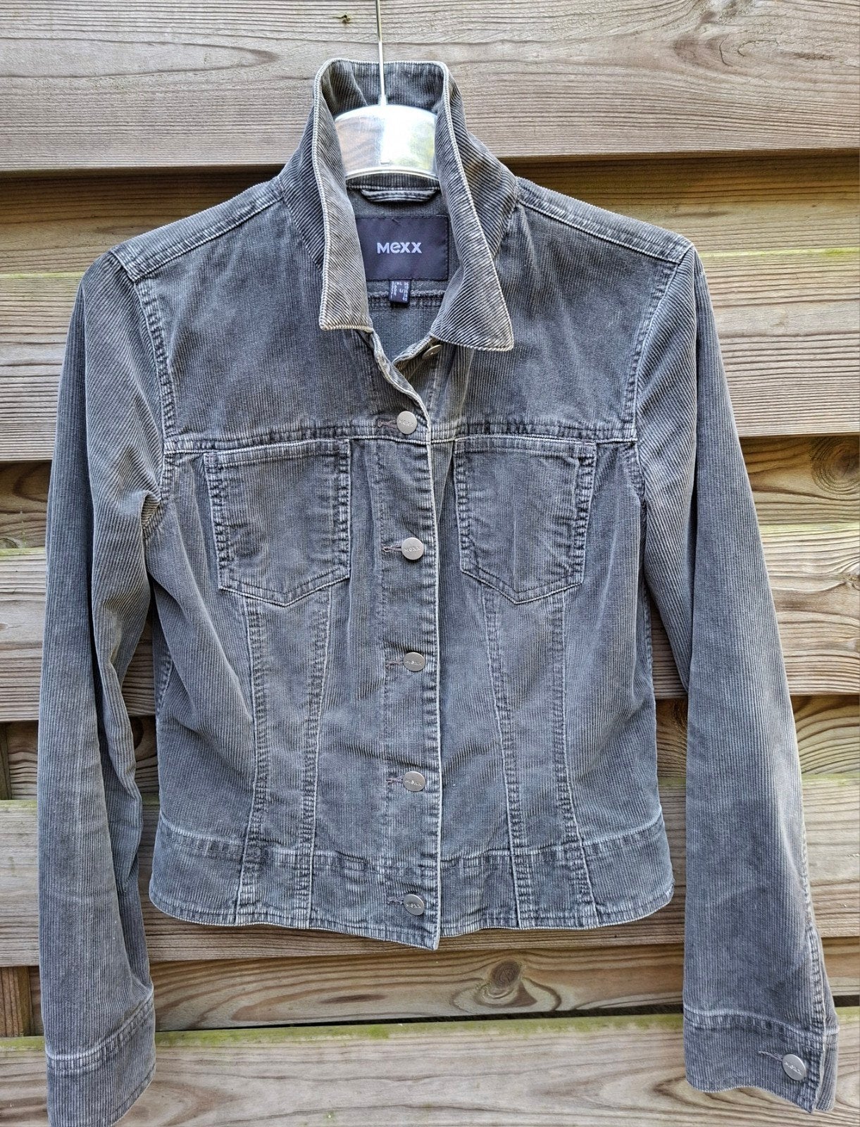 Mexx dames corduroy rib jeans jack maat 36 / S, Mexx, Ophalen of Verzenden, Maat 36 (S), Grijs