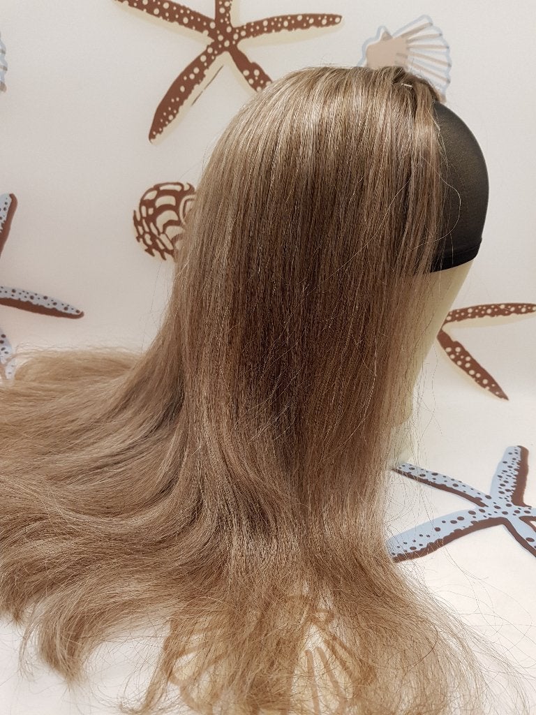 Pruik echt haar lang blond met donker, Ophalen, Nieuw, Pruik of Haarverlenging