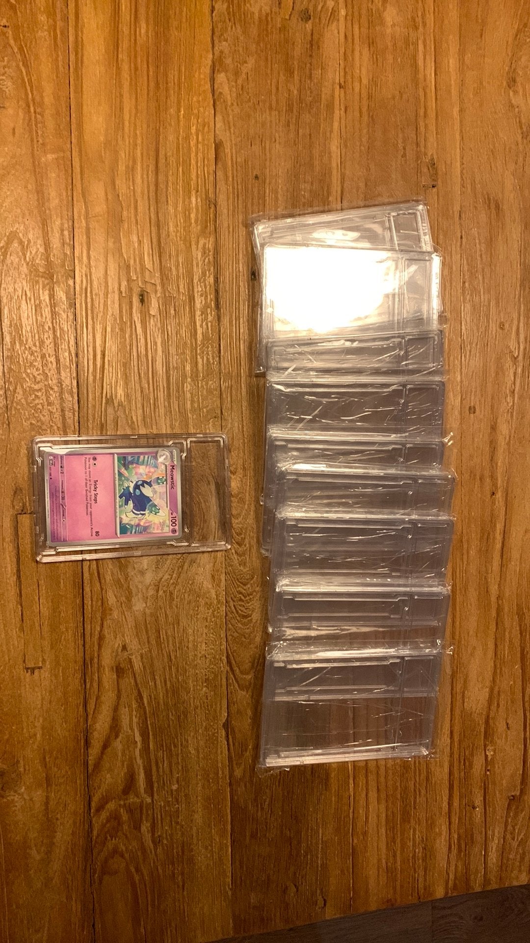 Pokemon slabs leeg 10 x, Ophalen of Verzenden, Zo goed als nieuw, Overige typen