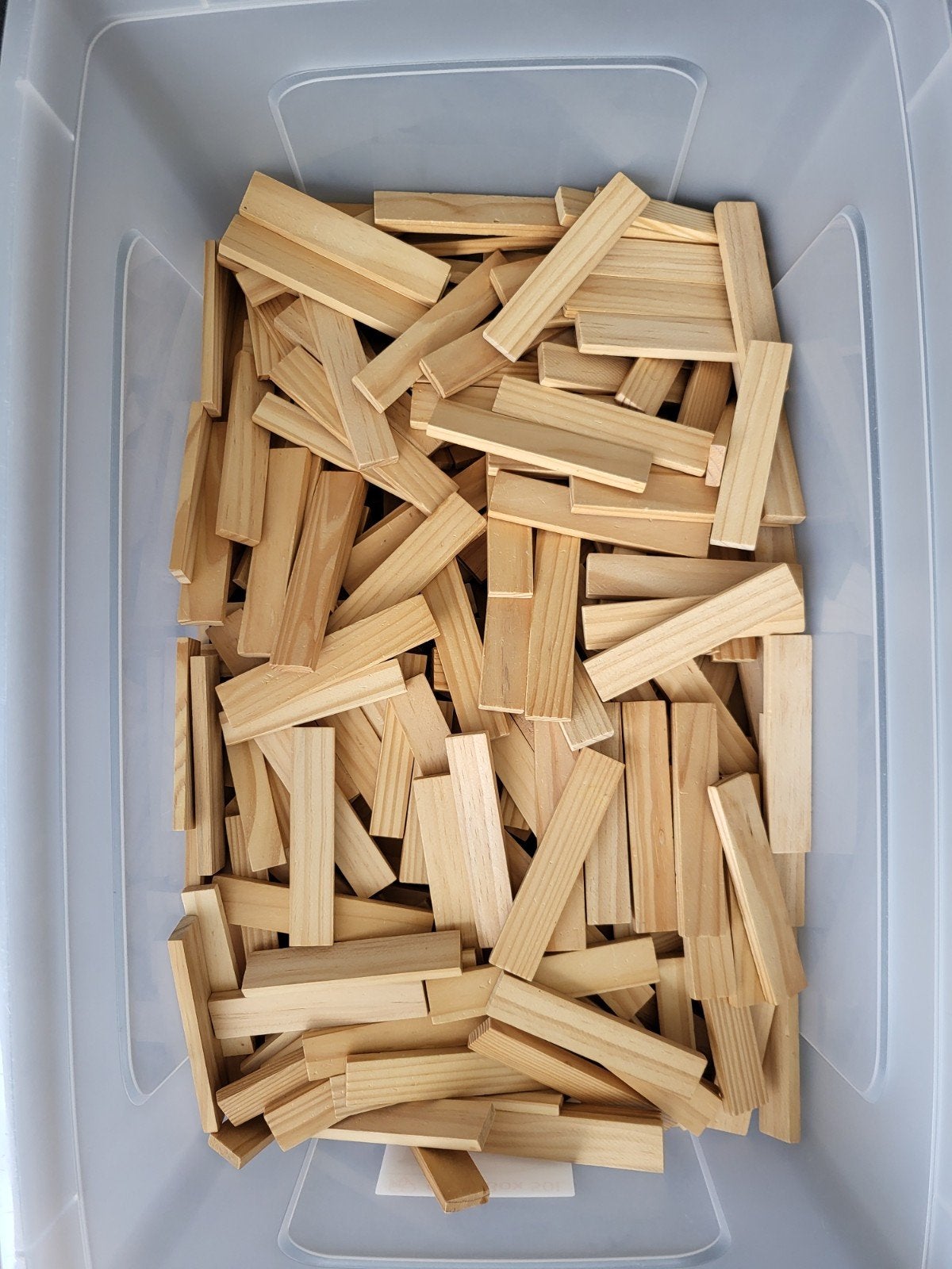 Houten bouwblokken (Kapla-stijl) in 2 maten, Ophalen, Gebruikt, Overige merken