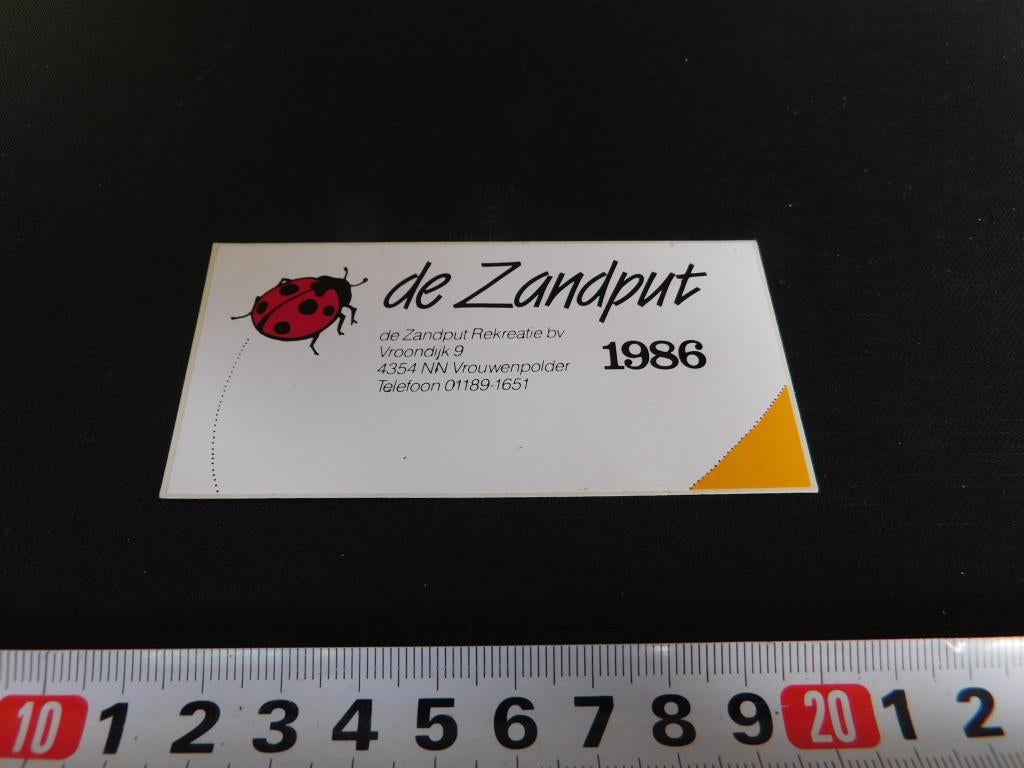 sticker vrouwenpolder de zandput rekreatie bv 1986, Ophalen, Zo goed als nieuw