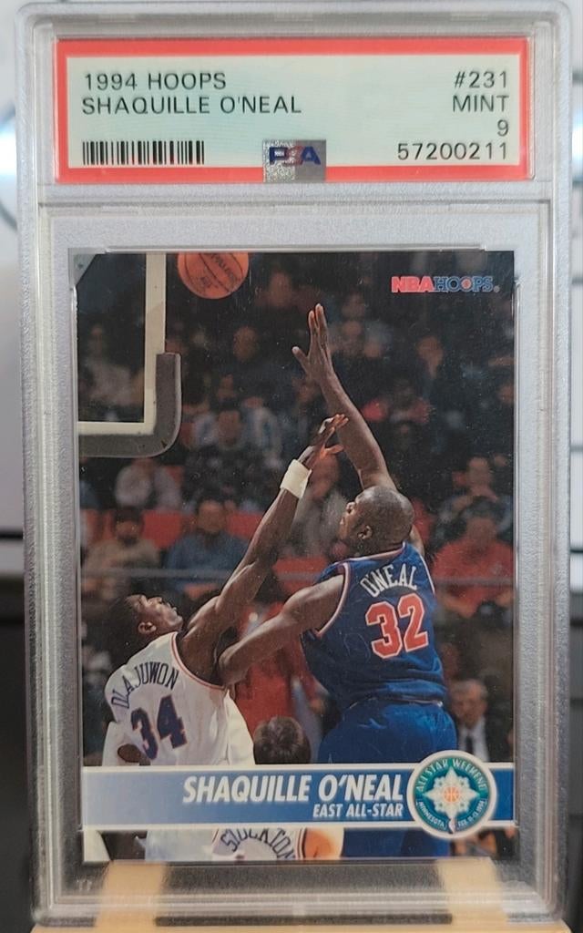 Shaquille O'Neal NBA Hoops 1994 kaart PSA9, Ophalen of Verzenden, Buitenlandse clubs, Poster, Plaatje of Sticker