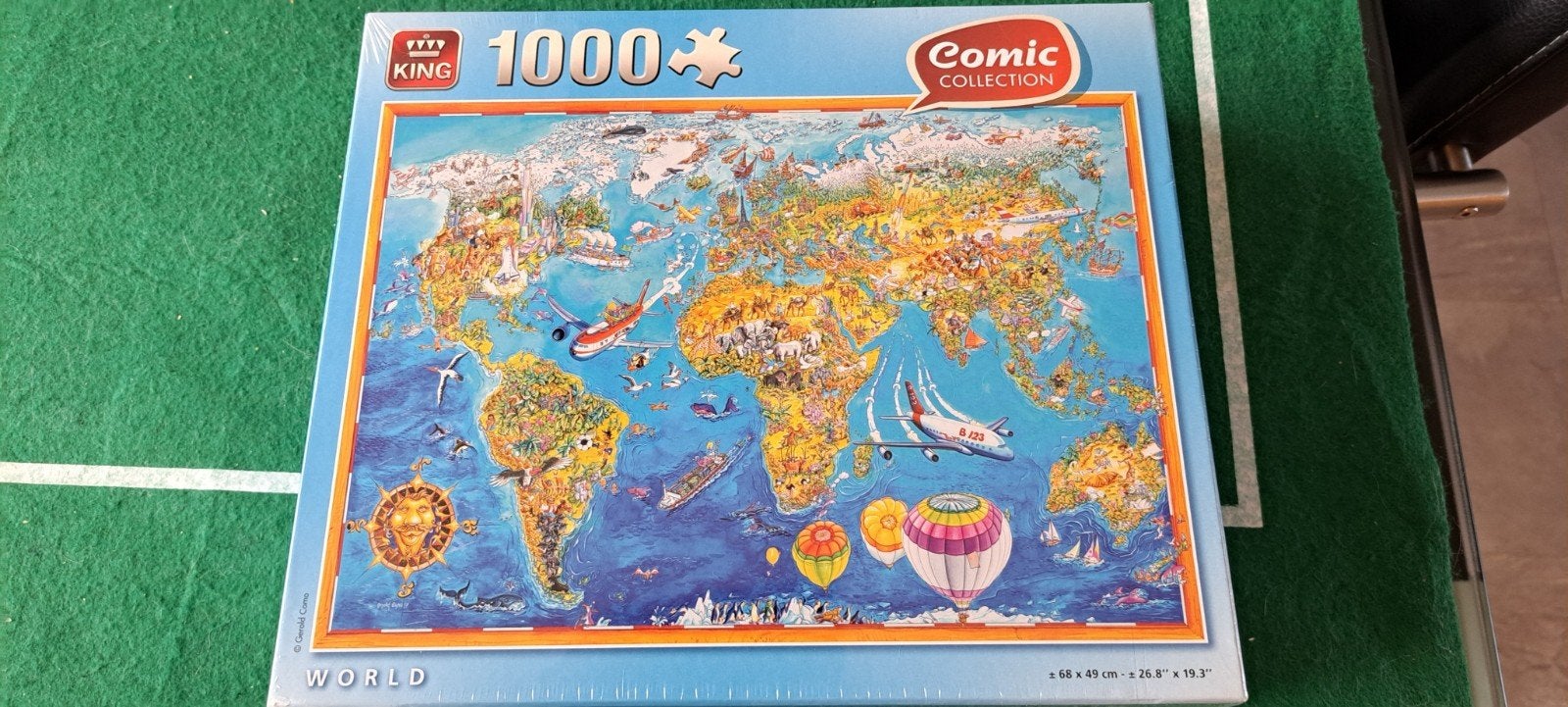 King puzzel 1000 stukjes Comic Collection World., Ophalen of Verzenden, 500 t/m 1500 stukjes, Nieuw