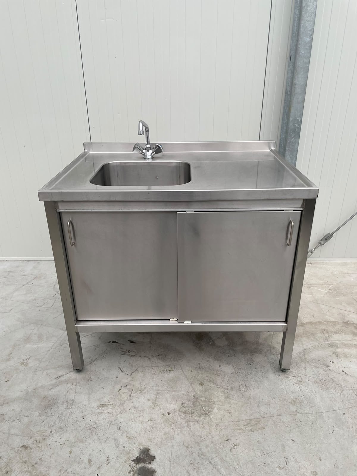 Horeca rvs spoeltafel wastafel aanrecht keukenblok spoelbak, Ophalen of Verzenden, 50 tot 75 cm, 50 tot 100 cm, Minder dan 100 cm