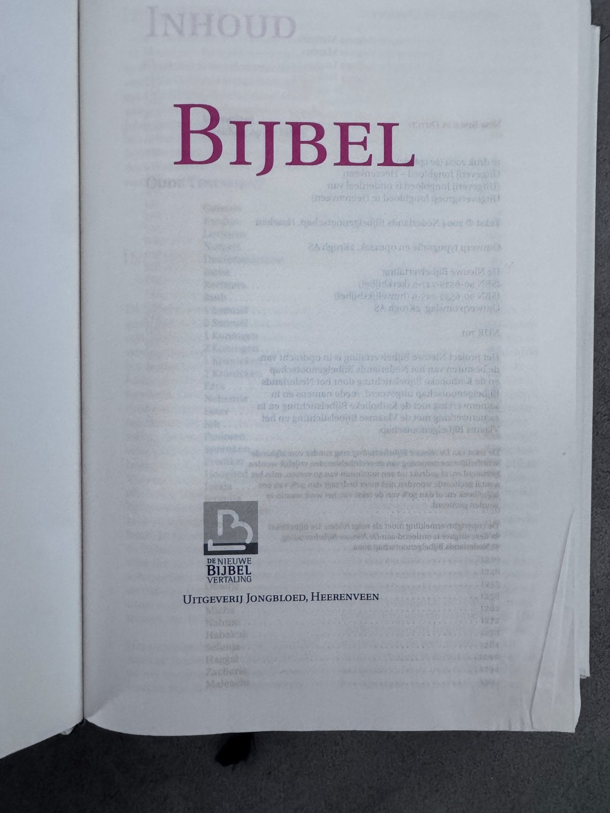Nieuwe Bijbelvertaling - Witte Bijbel met Ringen, Antiek en Kunst, Ophalen of Verzenden