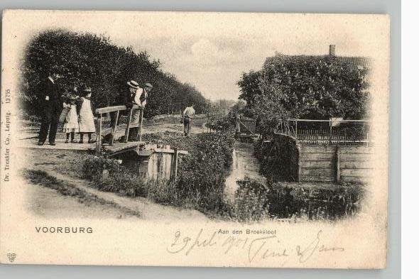 Voorburg  Aan de Broeksloot st 1901 Prachtkaart, Ophalen of Verzenden, Voor 1920, Gelopen, Zuid-Holland