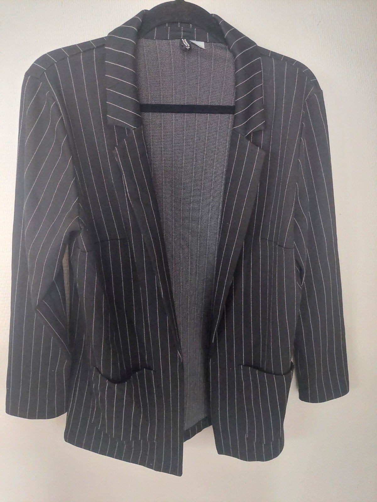 zwart colbert/krijtstreep M H&M, Maat 38/40 (M), H&M, Zwart, Ophalen of Verzenden