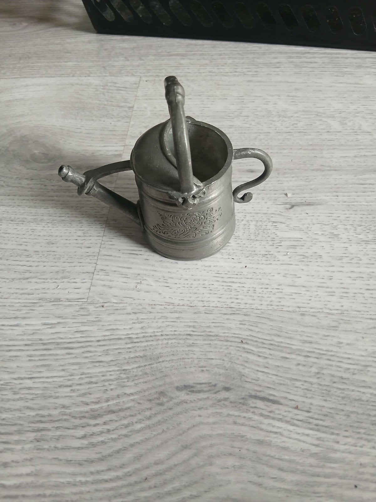 Antieke tinnen gieter - Decoratieve miniatuur, Ophalen of Verzenden