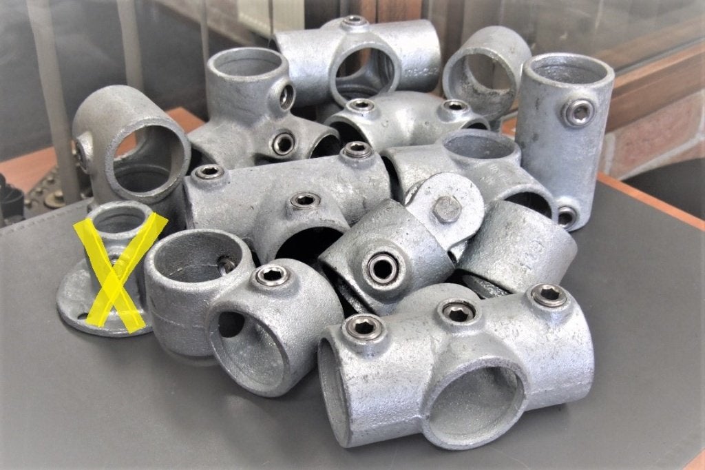 Buiskoppelingen gegalvaniseerd, Ophalen, 250 mm of meer
