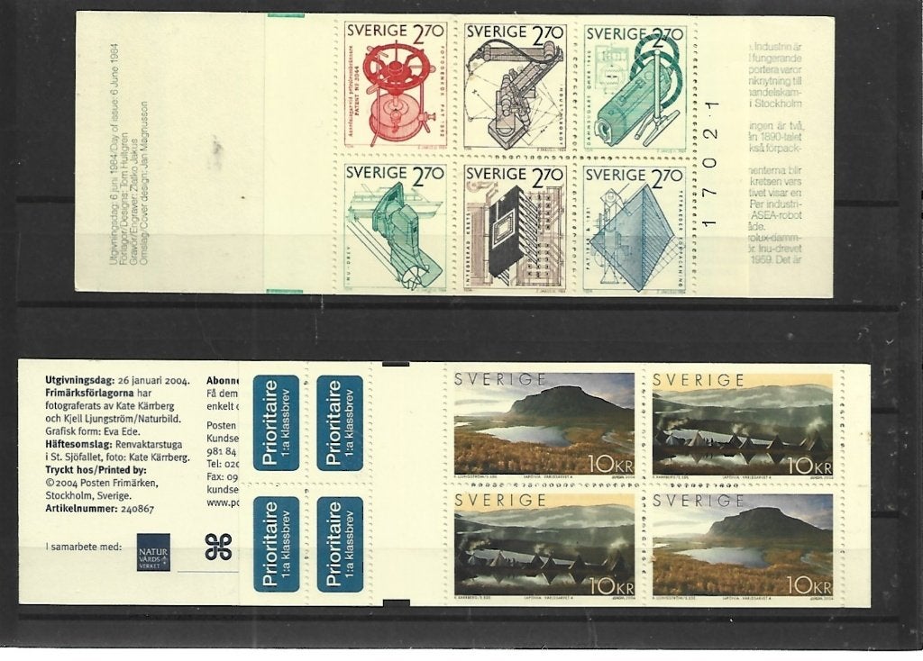 NR 1053 ZWEDEN 2 BOEKJES POSTFRIS, Verzenden, Zweden, Postfris