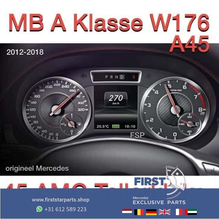 W176 A45 AMG TellerKlok Mercedes A Klasse 2012-2018 cluster, Gebruikt, -, Ophalen of Verzenden, -