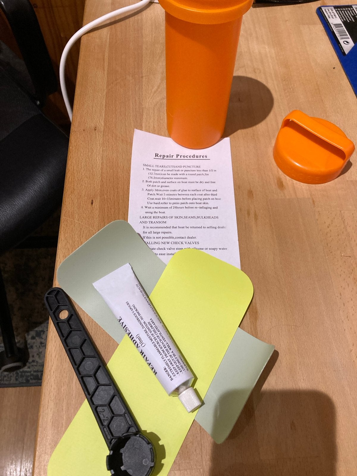 Reparatieset voor opblaasbare boten/kajaks, Ophalen of Verzenden, Nieuw, Onderhoud en Reparatie